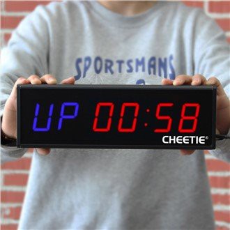 Orologio da parete per palestra, alimentato a batteria